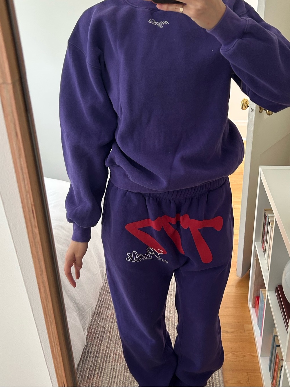 Mayfair Group purple angel numbers sweat set